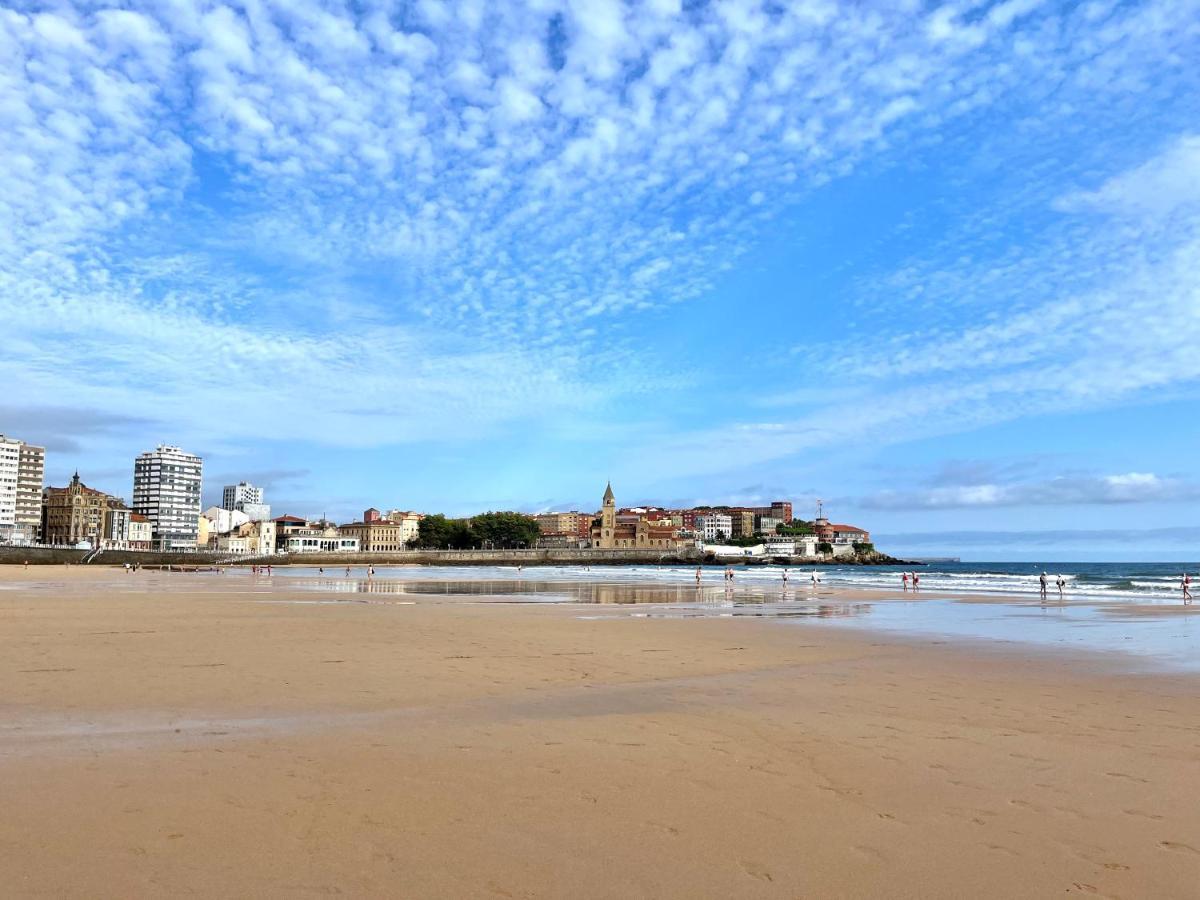 Atico Primera Linea Playa De San Lorenzo Gijón Exterior foto