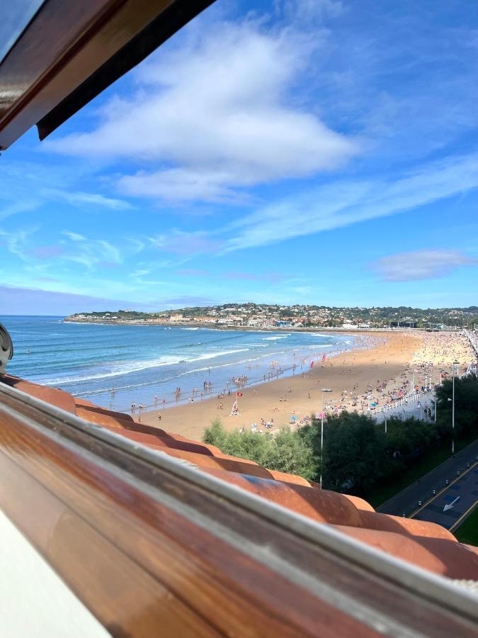 Atico Primera Linea Playa De San Lorenzo Gijón Exterior foto